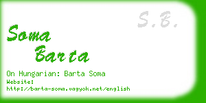 soma barta business card